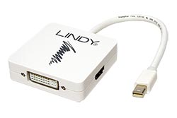 Konvertor miniDP(M) -> HDMI (F) + DVI-D (F) + VGA (F), typ 2, 4K@30Hz