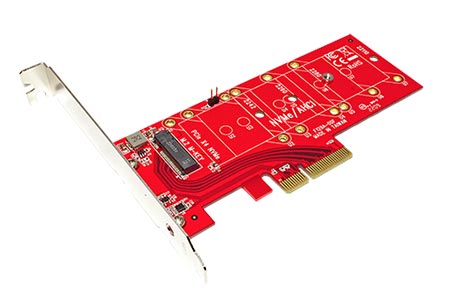 PCI Express 4.0 x4 karta -> 1x M.2 (klíč-M), 110mm, NVMe, 3.3V/5A