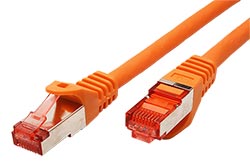 S/FTP patchkabel kat. 6, Component Level, LSOH, 15m, oranžový
