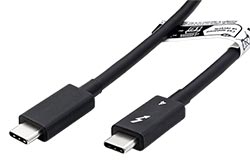 Thunderbolt 4 kabel, USB C(M) - USB C(M), 40Gb/s, PD 100W, černý, 0,8m