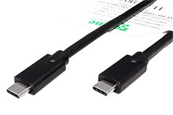 USB 20Gbps (3.2 gen 2x2) kabel USB C(M) - USB C(M), PD 100W, TPE, 0,5m, černý