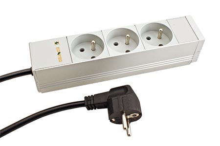 10" napájecí panel 1U,3x 230V, CZ