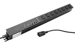 19" napájecí panel 1U, 8x C13, měření, ovládání, 2,5m, vidlice C20 (8316-2)