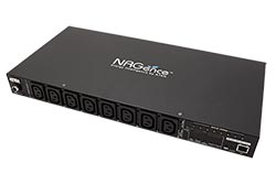 19" napájecí panel, 8x C13, IP, měření, ovládání, vstup C20, + kabel 3m (PE8108G)