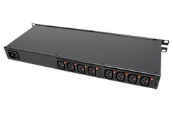 19" napájecí panel, 8x C13 Lock, RCM, měření /fáze, ovládání (8031-2)