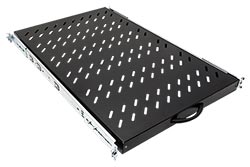 19" police 1U, výsuvná, 700mm, max. 25kg, černá