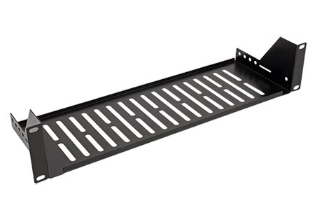 19" police 2U, 150mm, tvar U, max. 15kg, černá