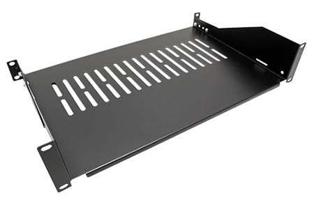 19" police 2U, 300mm, max. 25kg, černá