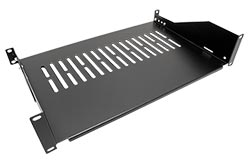 19" police 2U, 300mm, max. 25kg, černá