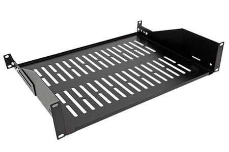 19" police 2U, 350mm, max. 25kg, černá