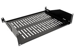 19" police 2U, 350mm, max. 25kg, černá