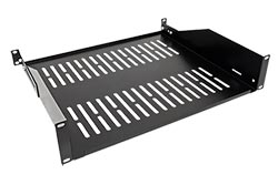 19" police 2U, 400mm, max. 25kg, černá