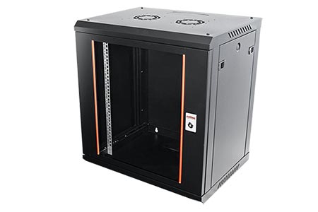 19" rozvaděč 12U, závěsný, Basic Plus, š. 600, h. 450, černý