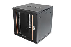 19" rozvaděč 12U, závěsný, Basic Plus, š. 600, h. 600 černý