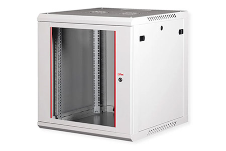 19" rozvaděč 12U, závěsný, Basic Plus, š. 600, h. 600, šedý