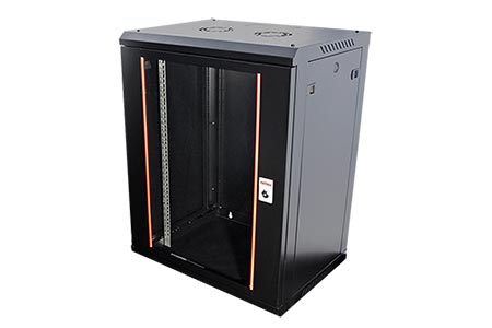 19" rozvaděč 15U, závěsný, Basic Plus, š. 600, h. 450, černý