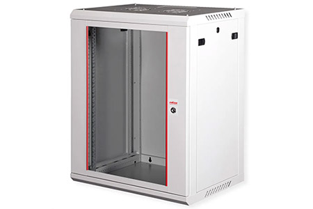 19" rozvaděč 15U, závěsný, Basic Plus, š. 600, h. 450, šedý