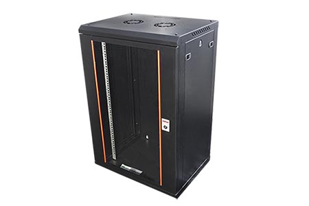 19" rozvaděč 18U, závěsný, Basic Plus, š. 600, h. 450, černý