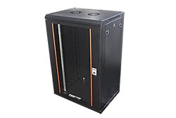 19" rozvaděč 18U, závěsný, Basic Plus, š. 600, h. 450, černý