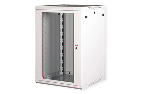 19" rozvaděč 18U, závěsný, Basic Plus, š. 600, h. 600, šedý
