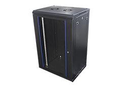 19" rozvaděč 18U, závěsný, stavebnice, š. 600, h. 450, černý