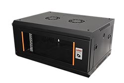 19" rozvaděč 4U, závěsný, Basic Plus, š. 600, h. 450, černý