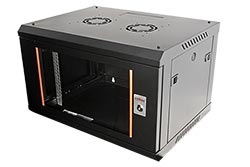 19" rozvaděč 6U, závěsný, Basic Plus, š. 600, h. 450, černý