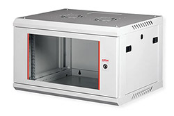19" rozvaděč 6U, závěsný, Basic Plus, š. 600, h. 450, šedý