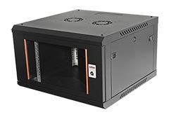 19" rozvaděč 6U, závěsný, Basic Plus, š. 600, h. 600 černý