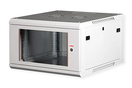 19" rozvaděč 6U, závěsný, Basic Plus, š. 600, h. 600, šedý