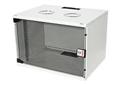 19" rozvaděč 7U, závěsný, stavebnice,Basic, š. 540, h. 400, šedý