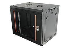 19" rozvaděč 9U, závěsný, Basic Plus, š. 600, h. 450, černý