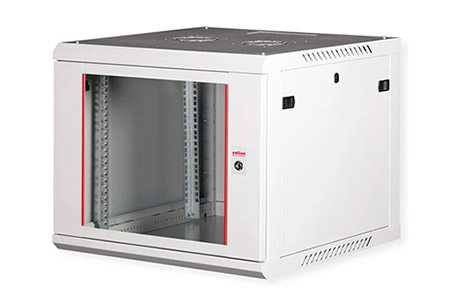 19" rozvaděč 9U, závěsný, Basic Plus, š. 600, h. 600, šedý