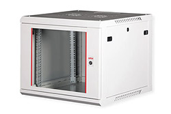 19" rozvaděč 9U, závěsný, Basic Plus, š. 600, h. 600, šedý