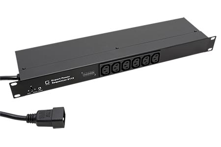 19" sekvenční spínač, 6x C13, filtr, přepěťová ochrana, vstup C19, 2m (8112-6)
