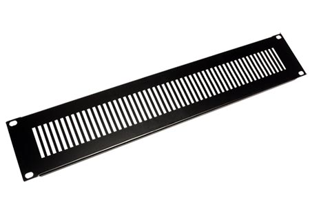 19" ventilační panel, 2U, černý