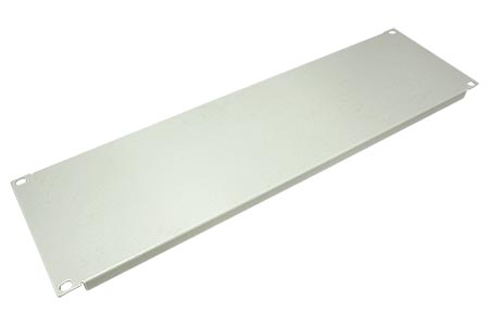 19" zaslepovací panel 3U, kovový, šedý
