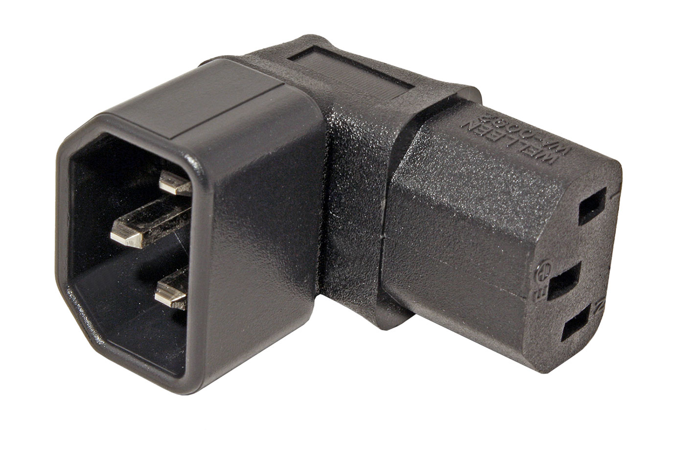 Redukce IEC320 C14 - IEC320 C13, lomena nahoru | SECOMP a.s.