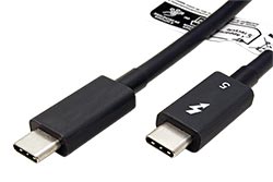 Thunderbolt 5 kabel, USB C(M) - USB C(M), 80Gb/s, PD 240W, černý, 1m