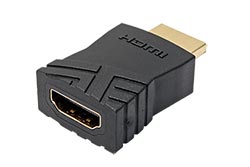 Adaptér HDMI M - HDMI F, bez CEC, černý
