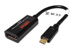 Adaptér obousměrný USB C(M) <-> DisplayPort(F), 4K@60Hz, 0,2m