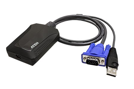 Adaptér pro připojení notebooku k počítači jako VGA + USB konzole (CV211)