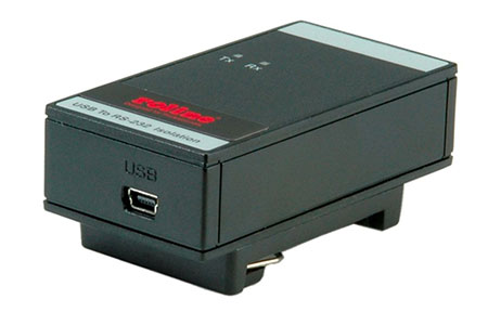 Adaptér USB 2.0 -> RS232(MD9), galvanicky oddělený, na DIN lištu