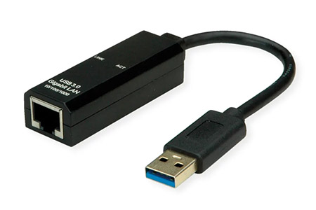 Adaptér USB 5Gbps, USB3.0 A(M) -> Gigabit Ethernet