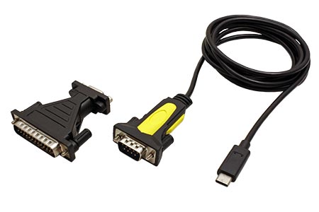 Adaptér USB C(M) -> 1x RS232 (MD9), kabel 1,8m + redukce FD9/MD25