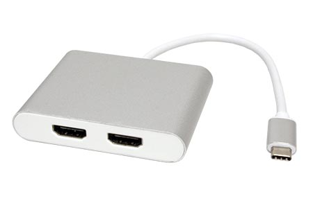 Adaptér USB C(M) -> 2x HDMI (F), 4K@30Hz