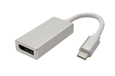 Adaptér USB C(M) -> DP(F), 4K@60Hz, Alu
