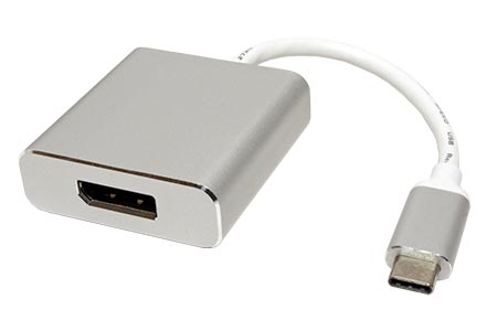 Adaptér USB C(M) -> DP(F), 4K@60Hz, Alu