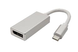 Adaptér USB C(M) -> DP(F), 4K@60Hz, Alu