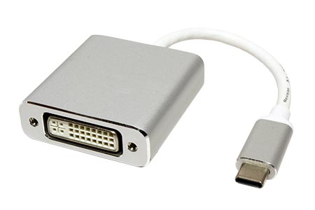 Adaptér USB C(M) -> DVI-D(F), 1920x1200, Alu
